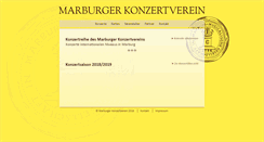 Desktop Screenshot of marburger-konzertverein.de