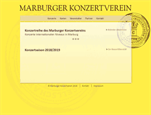 Tablet Screenshot of marburger-konzertverein.de